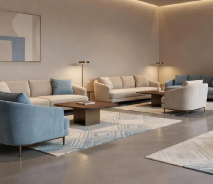 Stylová lounge zóna restaurace Bohemiora vhodná pro společenské večery